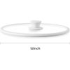 imageCAROTE 10quot Silicone Lid for Pots Pans and Skillets Pot Lid With Heat Resistant Silicone Rim and Tempered Glass White12