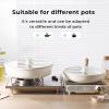 imageCAROTE 10quot Silicone Lid for Pots Pans and Skillets Pot Lid With Heat Resistant Silicone Rim and Tempered Glass White12