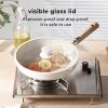 imageCAROTE 10quot Silicone Lid for Pots Pans and Skillets Pot Lid With Heat Resistant Silicone Rim and Tempered Glass White12