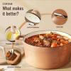 imageCAROTE Cast Iron Dutch Oven Pot with Lid Enameled Dutch Oven for Bread Baking Dual Handles HeavyDuty Cast Iron Pot 5QT RedBrown
