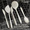 imageCAROTE Kitchen Utensil Set for Nonstick Cookware Heat Resistant Silicone Cooking Utensils Set 10pcs White Oderless Spatula Turner