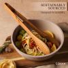 imageCAROTE Wooden kitchen Utensils Set Acacia Wood 8pcs Cooking Utensil Set for Nonstick Cookware Longlasting Wooden Spoons for Cooking Spatula Turner