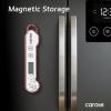 imageCAROTE Instant Read Meat Thermometer Digital with 2 Precision100 WaterproofAuto FlipBright LCD Screen Function for Kitchen and OutsideBBQ Turkey Candy Liquids Beef WhiteRed
