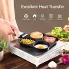imageCAROTE Egg Pan Omelette Pan 4Cup Nonstick Granite Omelette Skillet  Pancake Pan and Healthy Egg Cooker Suitable for Gas Stove ampamp Induction Cookware BlackBlack