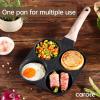 imageCAROTE Egg Pan Omelette Pan 4Cup Nonstick Granite Omelette Skillet  Pancake Pan and Healthy Egg Cooker Suitable for Gas Stove ampamp Induction Cookware BlackBlack
