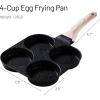 imageCAROTE Egg Pan Omelette Pan 4Cup Nonstick Granite Omelette Skillet  Pancake Pan and Healthy Egg Cooker Suitable for Gas Stove ampamp Induction Cookware BlackBlack