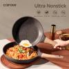 imageCAROTE Non Stick Frying Pans SetNonstick Granite Fry Pan Egg Pan Omelet Pans Stone Cookware Chefs Pan PFOA FreeWhite Granite 8quot10quot12quotBrown