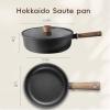 imageCAROTE Nonstick Skillet Nonstick Deep Frying Pan 10quot Saute Pan with Lid 38QT Deep Frying Pan Titanium Pan Chefs Pan Staycool Handle Compatible with All Stoves BlackBlack