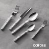 imageCAROTE Silverware Set with White Marble Handle 20 Piece Flatware Cutlery Set for 4 Stainless Steel Kitchen Utensil Set for Home Restaurant Party Dishwasher Safe