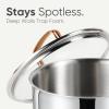 imageCAROTE 16Qt ampamp 30Qt Stainless Steel Saucepan Set NonToxic 3Ply Stainless Steel Cookware Set with Lids Small Kitchen Pots Oven Safe Compatible with Induction Ceramic Gas2QT