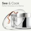 imageCAROTE 16Qt ampamp 30Qt Stainless Steel Saucepan Set NonToxic 3Ply Stainless Steel Cookware Set with Lids Small Kitchen Pots Oven Safe Compatible with Induction Ceramic Gas2QT