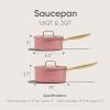 imageCAROTE 16Qt ampamp 30Qt Stainless Steel Saucepan Set with Steamer ampamp Ladle NonToxic 3Ply Stainless Steel Pot with Lids Small Pots for Cooking Oven Safe Induction Compatible CookwarePink