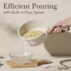 imageCAROTE 18Qt Sauce Pan Sets with Lid Cooking Pots Nonstick Saucepans Cookware Set with Pour Spout Small Kitchen Pot Induction Comptable Easy to Clean PFOA FREE White GraniteWhite Granite