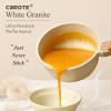 imageCAROTE 18Qt Sauce Pan Sets with Lid Cooking Pots Nonstick Saucepans Cookware Set with Pour Spout Small Kitchen Pot Induction Comptable Easy to Clean PFOA FREE White GraniteWhite Granite