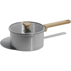 imageCAROTE 3Qt Stainless Steel Sauce Pan Set with Lid 3ply Base NonToxic PTFE ampamp PFOA Free Saucepan Induction Cookware Set Small Kitchen Pots StayCool Handles3QT
