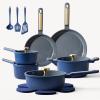 imageCAROTE Ceramic Cookwar Set Pots and Pan Set Non Stick 18 Piece Cookware Set Kitchen Cooking Set Non Toxic PFAS PTFE Free