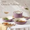 imageCAROTE 5pcs Pots and Pans Set Non stickCookware Set Detachable Handlekitchen essentialsRV kitchen pot and panInduction CookwareOven SafePFOA PFOS FREEBurgundyLight Purple