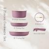 imageCAROTE 5pcs Pots and Pans Set Non stickCookware Set Detachable Handlekitchen essentialsRV kitchen pot and panInduction CookwareOven SafePFOA PFOS FREEBurgundyLight Purple