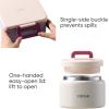 imageCAROTE Bento Box for Kids Lunch Box Kids with 8oz Thermos for Hot Food Lunch Container for Girls Boys 3 or 5 Compartments with 2 Removable Dividers BPA FreeLeak ProofDishwasher SafeBlue Purple