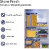 imageCAROTE Food Storage Containers with Lids Air Tight Plastic Food Containers with Date Tracking Dial BPA Free Canisters Sets for the KitchenPantryDry FoodSpaghettiFlourCerealSuger Blue