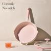 imageCAROTE Pots and Pans Set Nonstick Ceramic Cookware Set Pink Cooking Set Kitchen Induction Set with Steamer PFAS PTFE Free15 Piece