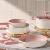 imageCAROTE Pots and Pans Set Nonstick Ceramic Cookware Set Pink Cooking Set Kitchen Induction Set with Steamer PFAS PTFE Free15 Piece