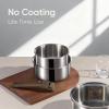 imageCAROTE TriPly Stainless Steel Sauce Pan with Detachable Handle15QT Saucepan2QT ampamp 3QT Saucepan with Lid 8PCS NonToxic Induction Kitchen Stainless Steel PotRemovable HandleOven SafeWoodgrain8pcs