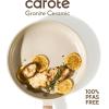 imageCAROTE 10quot Frying Pan Set NonToxic PTFE ampamp PFOA Free Fry Pan ampamp Omelet Pan Compatible with Induction Ceramic Gas Cooktops