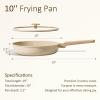 imageCAROTE 10quot Frying Pan Set NonToxic PTFE ampamp PFOA Free Fry Pan ampamp Omelet Pan Compatible with Induction Ceramic Gas Cooktops