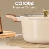 image:imageCAROTE 5 Qt Nonstick Stock Pot with Lid Soup Pot Ceramic 5 Quart Casserole with Lid Easy to Clean Non Stick Cooking Pot Cookware PFOA Free Ceramic Oatmeal