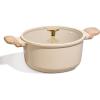 image:imageCAROTE 5 Qt Nonstick Stock Pot with Lid Soup Pot Ceramic 5 Quart Casserole with Lid Easy to Clean Non Stick Cooking Pot Cookware PFOA Free Ceramic Oatmeal