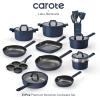 image:imageCAROTE 31PCS Pots and Pans Set Nonstick Cookware Set Kitchen Non Stick Induction Titanium Cookware Nontoxic Granite Cooking set PFOA FreeBlue