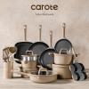 image:imageCAROTE 31PCS Pots and Pans Set Nonstick Cookware Set Kitchen Non Stick Induction Titanium Cookware Nontoxic Granite Cooking set PFOA FreeBrown