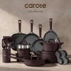 image:imageCAROTE 31PCS Pots and Pans Set Nonstick Cookware Set Kitchen Non Stick Induction Titanium Cookware Nontoxic Granite Cooking set PFOA FreeCoffee