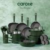 image:imageCAROTE 31PCS Pots and Pans Set Nonstick Cookware Set Kitchen Non Stick Induction Titanium Cookware Nontoxic Granite Cooking set PFOA FreeGreen