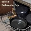 image:imageCAROTE Pots and Pans Set Nonstick 16pcs Cookware Set Nonstick NonToxic amp PFOAampPFOSFree Dishwasher RVCamping Cookware Set Cooking Pots with Lids BrownCharcoal Black