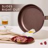 image:imageCAROTE Pots and Pans Set Nonstick 16pcs Cookware Set Nonstick NonToxic amp PFOAampPFOSFree Dishwasher RVCamping Cookware Set Cooking Pots with Lids BrownWine Red