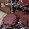 image:imageCAROTE Pots and Pans Set Nonstick 16pcs Cookware Set Nonstick NonToxic amp PFOAampPFOSFree Dishwasher RVCamping Cookware Set Cooking Pots with Lids BrownWine Red