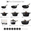 image:imageCAROTE 26PCS Pots and Pans Set Non Stick Cookware Set Pots and Pans Induction Cook Ware Nonstick Kitchen Cooking PFOA FreeBlack