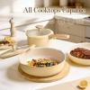 image:imageCAROTE 18Pcs Ceramic Cookware Set with Detachable Handle Pots and Pans Set Non Stick Non Toxic Cookware Set Removable Handles Induction Kitchen Cookware Sets DishwasherOven SafeYellow