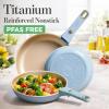 image:imageCAROTE 18Pcs Ceramic Cookware Set with Detachable Handle Pots and Pans Set Non Stick Non Toxic Cookware Set Removable Handles Induction Kitchen Cookware Sets DishwasherOven SafeBlue