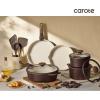 image:imageCAROTE 20Pcs Titanium Cookware Set Pots and Pans Set Non Stick Kitchen Cooking Set with Detachable Handle Non Toxic Induction Cookware DishwasherOven SafeBrown