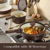 image:imageCAROTE 20Pcs Titanium Cookware Set Pots and Pans Set Non Stick Kitchen Cooking Set with Detachable Handle Non Toxic Induction Cookware DishwasherOven SafeBrown