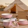 image:imageCAROTE Pots and Pans Set Nonstick Cookware Set Detachable Handle 19pcs Induction Kitchen Cookware Sets Non Stick with Removable Handle RV Cookware Set Oven Safe PinkPink