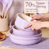 image:imageCAROTE Pots and Pans Set Nonstick Cookware Set Detachable Handle 19pcs Induction Kitchen Cookware Sets Non Stick with Removable Handle RV Cookware Set Oven Safe PinkPurple