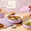 image:imageCAROTE Pots and Pans Set Nonstick Cookware Set Detachable Handle 19pcs Induction Kitchen Cookware Sets Non Stick with Removable Handle RV Cookware Set Oven Safe PinkPurple