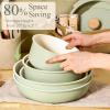 image:imageCAROTE Pots and Pans Set Nonstick Cookware Set Detachable Handle 19pcs Induction Kitchen Cookware Sets Non Stick with Removable Handle RV Cookware Set Oven Safe PinkSage Green