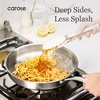 image:imageCAROTE 3Piece TriPly Stainless Steel Frying Pan Set Skillet Set 81012 Induction Compatible Oven amp Dishwasher Safe Silver HandleSilver