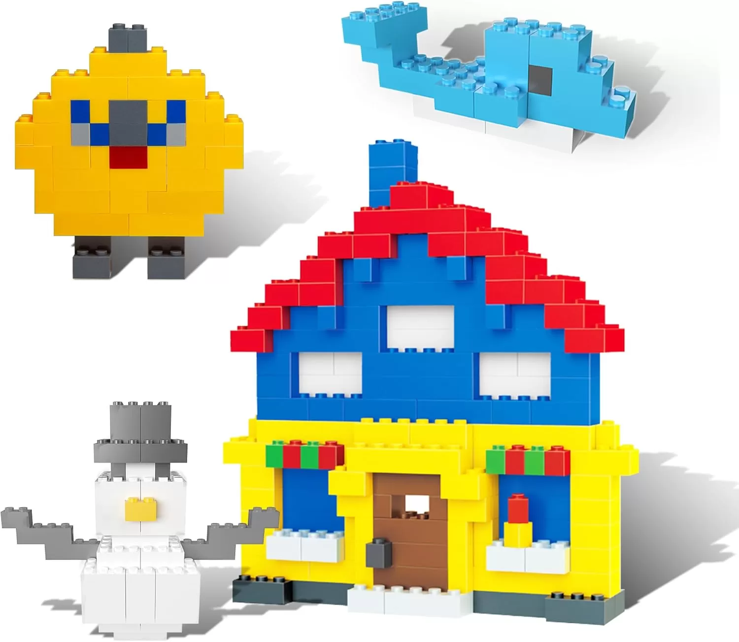 imagePicassoTiles 100 Piece Large Construction Brick Building Blocks STEM Bricks Toy Set Creative Learning Early Education Playset 5 Colors 4 Unique Shapes Mix ampamp Match Toys for Kids Boys Girls Child Age 3PBS2250