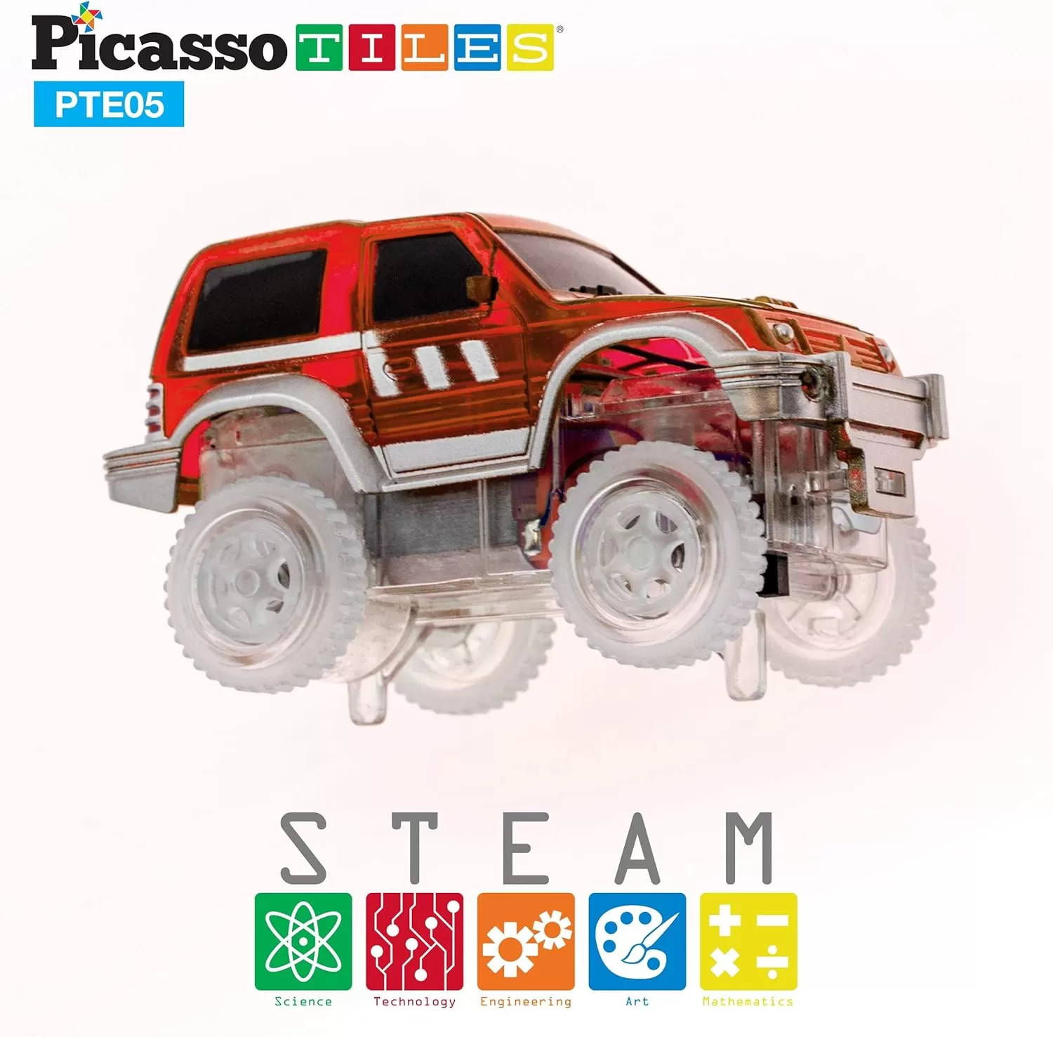 imagePicassoTiles 12 Piece Race Track AddOn Magnetic Building Block Set Magnet Tiles Construction Toy STEM Learning Kit Early Education Kids Toys Playset Pretend Play Blocks Child Brain Development PTR12PTE05